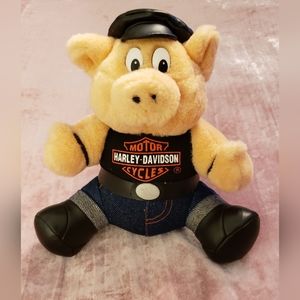 Vintage 1993 Harley Davidson Collectible Plush Stuffed Pig/Hog